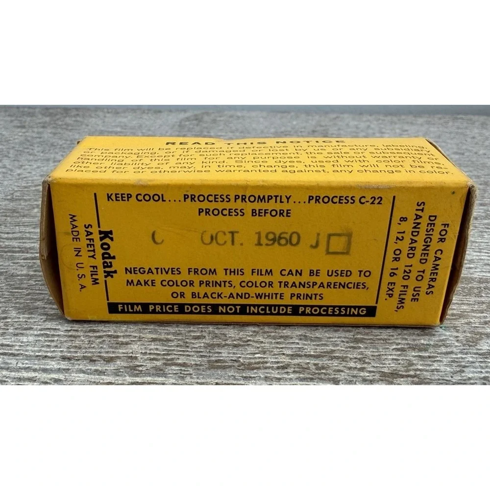 Vintage Kodak Kodacolar 120 Film C120 EXP October 1960